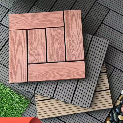 WPC Decking Outdoor Floor Easy Install DIY Deck Tiles